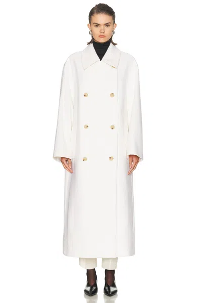 Totême Shield Coat In White