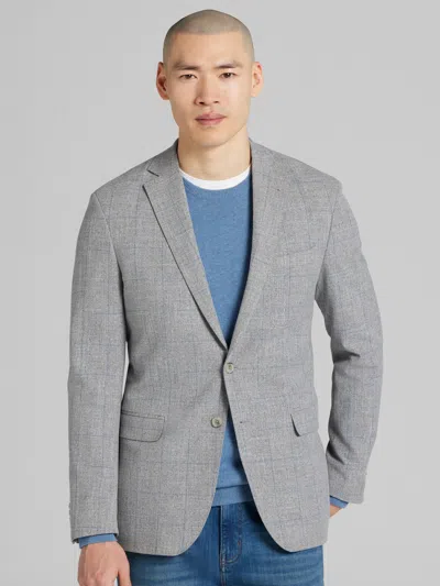 Joe Joseph Abboud Big & Tall Men's Slim Fit Windowpane Sport Coat In Gray