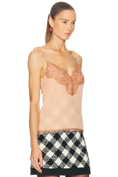 Valentino Lace-trimmed Silk Crepe De Chine Camisole