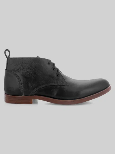 Bed:stu Illiad Leather Lace-up Chukka Boots In Black