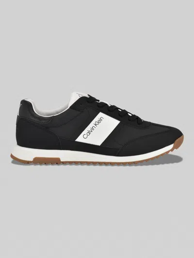 Calvin Klein Galent Lace-up Sneakers In Black