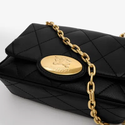 Burberry Womens Mini Strand Leather Cross-body Bag Black In Black