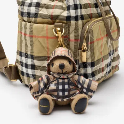 Burberry Thomas Bear Check-pattern Keyring In Brown