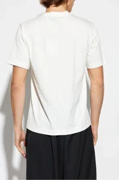 Burberry Equestrian Knight Design Cotton T-shirt In White