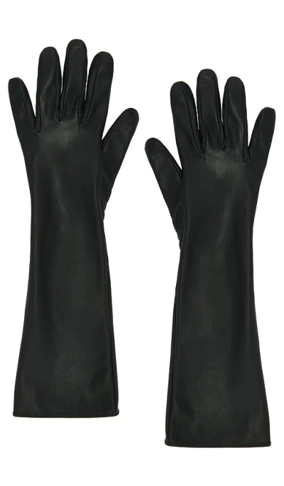 Bronx And Banco Faux Leather Gloves In Black