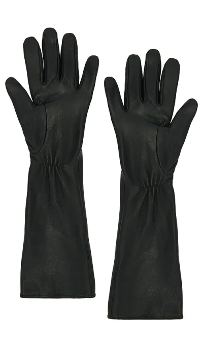 Bronx And Banco Faux Leather Gloves In Black