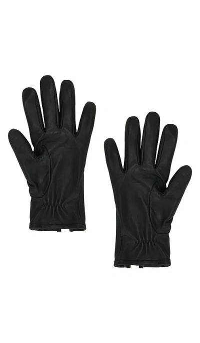 Bronx And Banco Short Faux Leather Gloves In Black