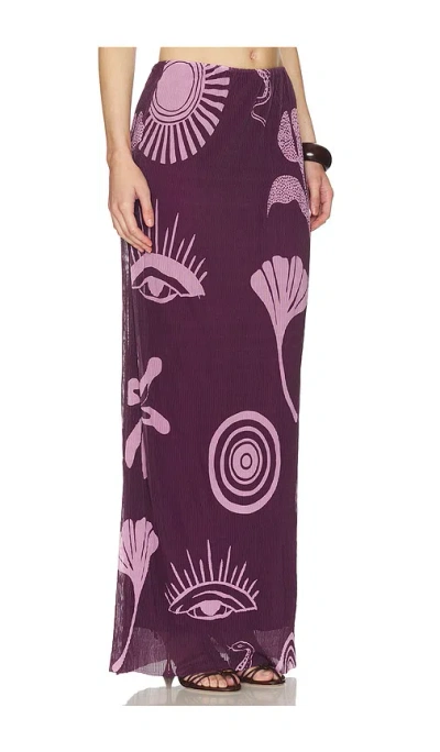 Cala De La Cruz Vela High-waist Maxi Skirt In Purple