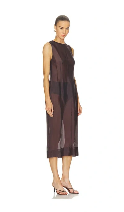 L'academie By Marianna Hadley Midi Dress In Brown
