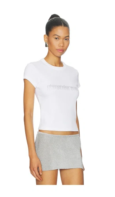 Alexander Wang Baby Tee With Hotfix Graphic In White