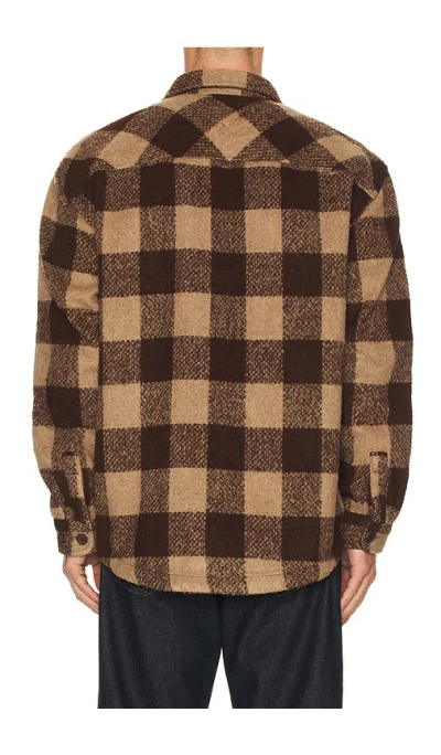 Tommy Jeans Check Overshirt In Brown