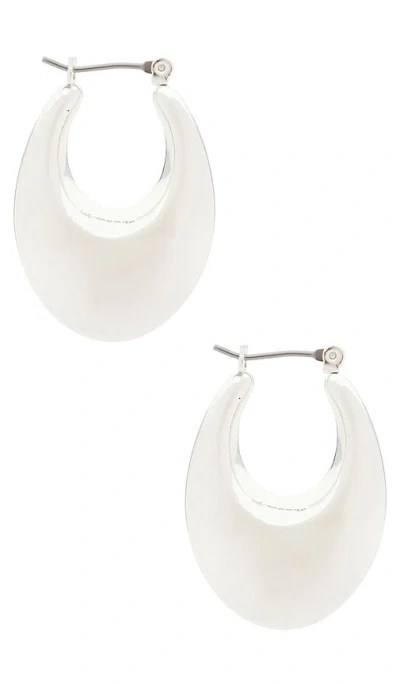 Ettika Chunky Oval Hoop Earrings In Silver