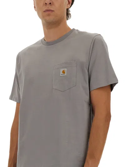 Carhartt Wip Tshirt With Pocket In Gray