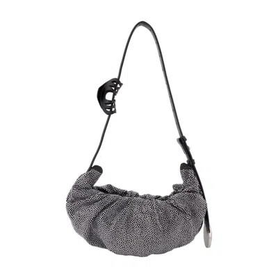 Diesel Black Cotton Shoulder Bag In Gray