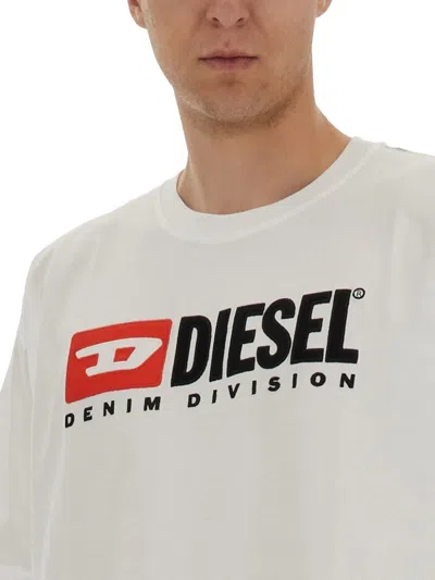 Diesel Essentials Man T-shirt White Size L Cotton