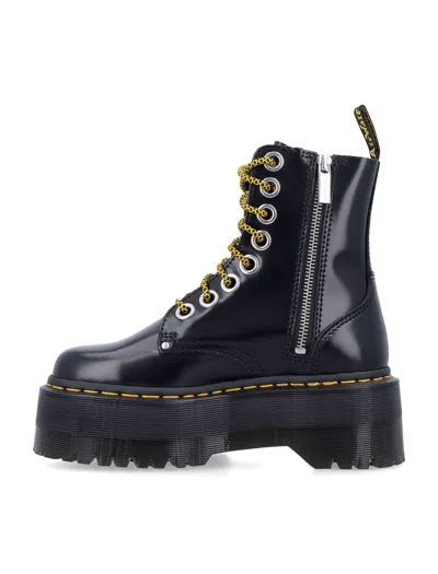 Dr. Martens Jadon Max Platform Boots In Buttero Leather In Black