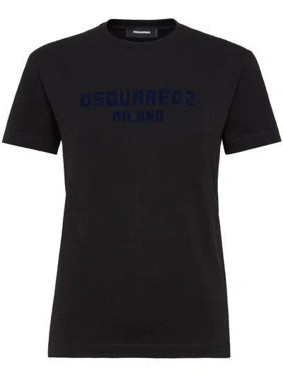 Dsquared2 Perfectly Fitted Short Sleeve Top In Black