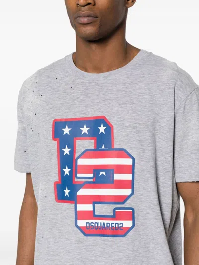 Dsquared2 Muscle Fit Tee In Gray
