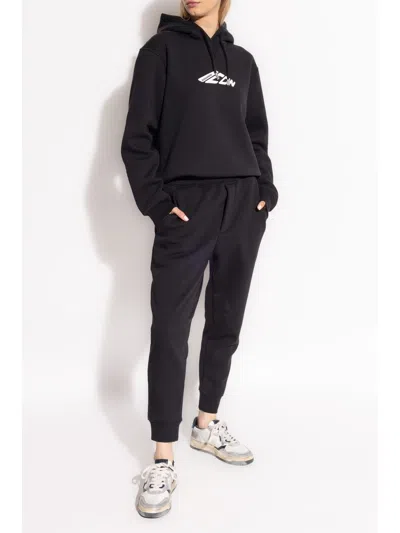 Dsquared2 Women Black Cotton Blend Sweatshirt In Purple