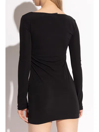 Dsquared2 Women Black Cotton Stretch Suit In Blue