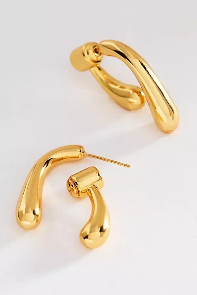 By Anthropologie Sculptural Mini Swirl Earrings In Gold