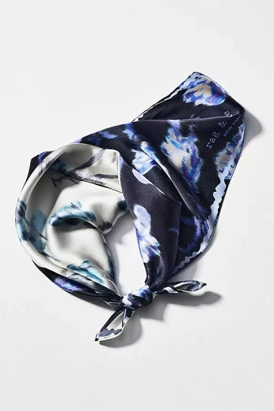 Rag & Bone Silk Hair Scarf In Blue