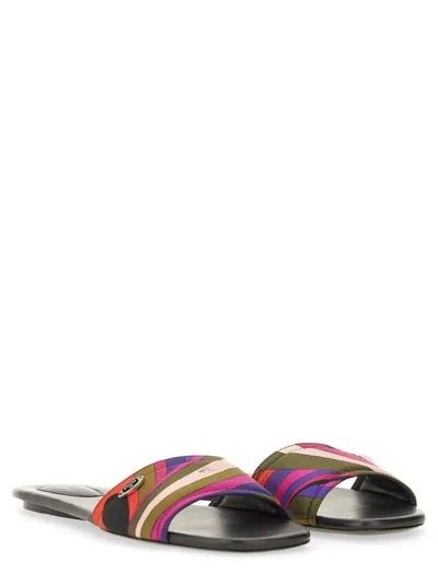 Pucci Iris Print Sandal In Multi