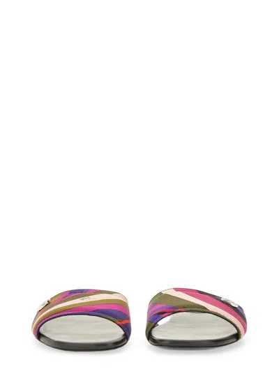 Pucci Iris Print Sandal In Multi