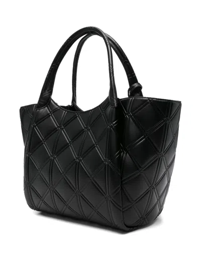 Emporio Armani Leather Shopping Bag In Black