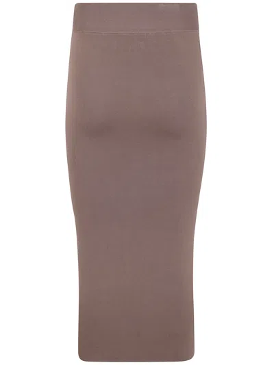 Entire Studios Light Brown Viscose-blend Midi Skirt In Brown