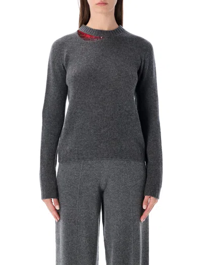 Fabiana Filippi Sequin-embellished Cashmere Sweater In Gray