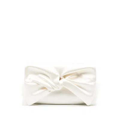 Anya Hindmarch Bow Clutch Bag In White