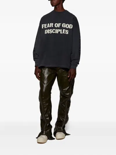 Fear Of God Relaxed Ls Disciple T-shirt In Blue