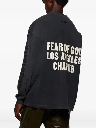 Fear Of God Relaxed Ls Disciple T-shirt In Blue