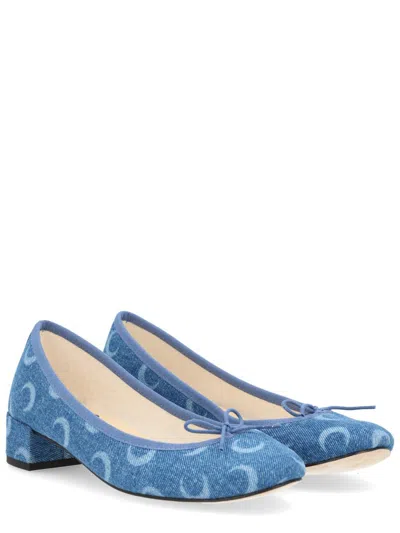 Marine Serre Ballerina "camille"  X Repetto In Blue