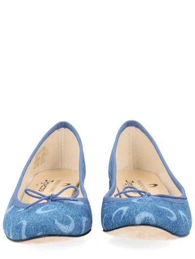 Marine Serre Ballerina "camille"  X Repetto In Blue