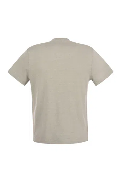 Fedeli Short-sleeve Linen T-shirt In White