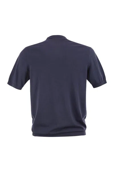 Fedeli Giza Cotton T-shirt In Blue