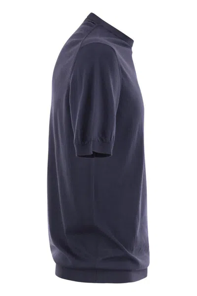 Fedeli Giza Cotton T-shirt In Blue