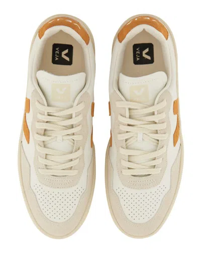 Veja V-90 Leather Sneaker In Multi