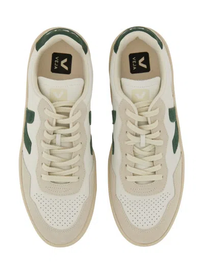Veja V-90 Organic Leather Sneaker In Neutral