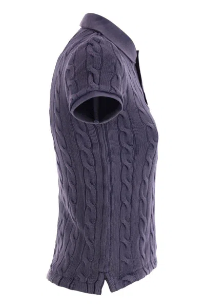 Polo Ralph Lauren Cotton Polo Shirt With Embroidered Logo In Grey