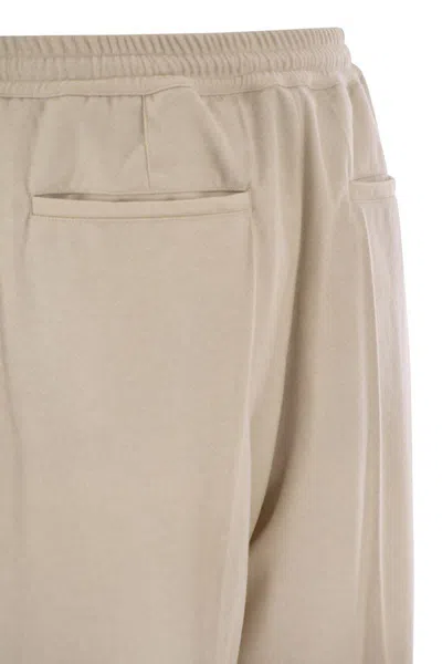 Fedeli Harvard Soft Cashmere Flannel Trousers In Neutral