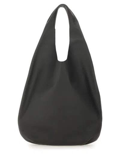 Apc Soft Grained Leather Slouchy Shoulder Bag In Black