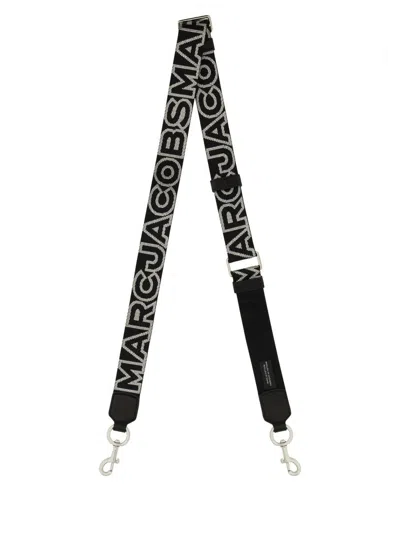 Marc Jacobs Shoulder Strap With Logo In Black