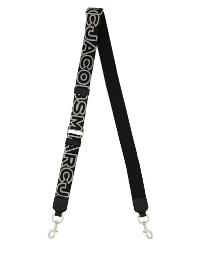 Marc Jacobs Shoulder Strap With Logo In Black
