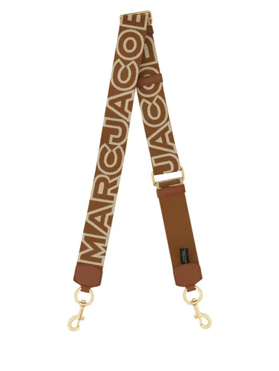 Marc Jacobs The Outline Logo Shoulder Strap In Brown