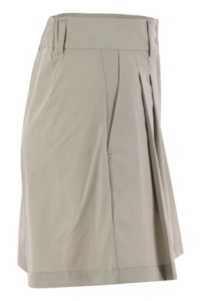 Herno Stretch Nylon Shorts In Gray