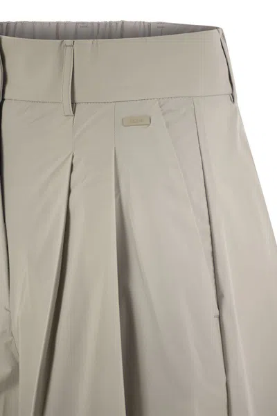 Herno Stretch Nylon Shorts In Gray