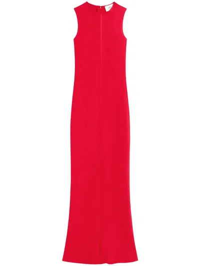 Ami Alexandre Mattiussi Ami Paris Sleeveless Maxi Dress In Coquelicot